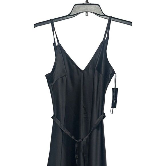 INC International Concepts Side Slit Slip Dress, Black, XS - Picture 6 of 10